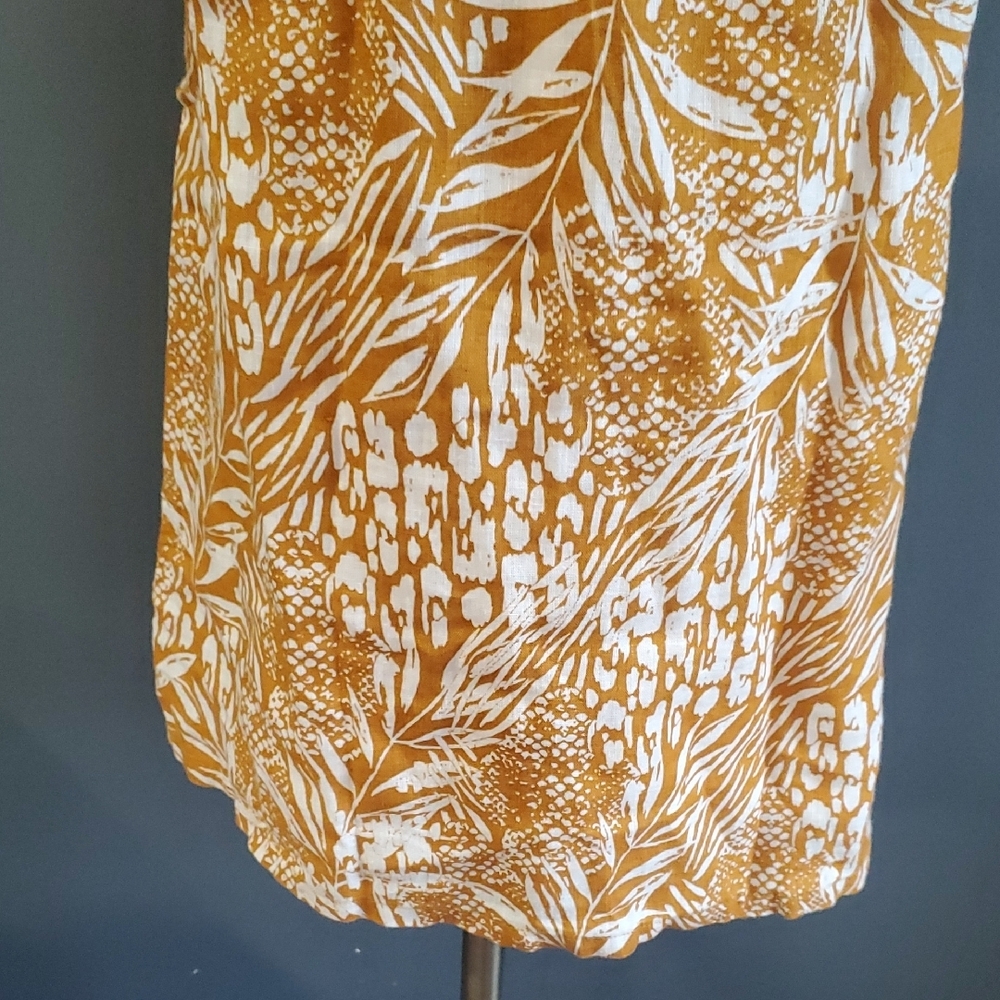 Christian Siriano Gold and White Ruffled Tank Top - Picture 7 of 13